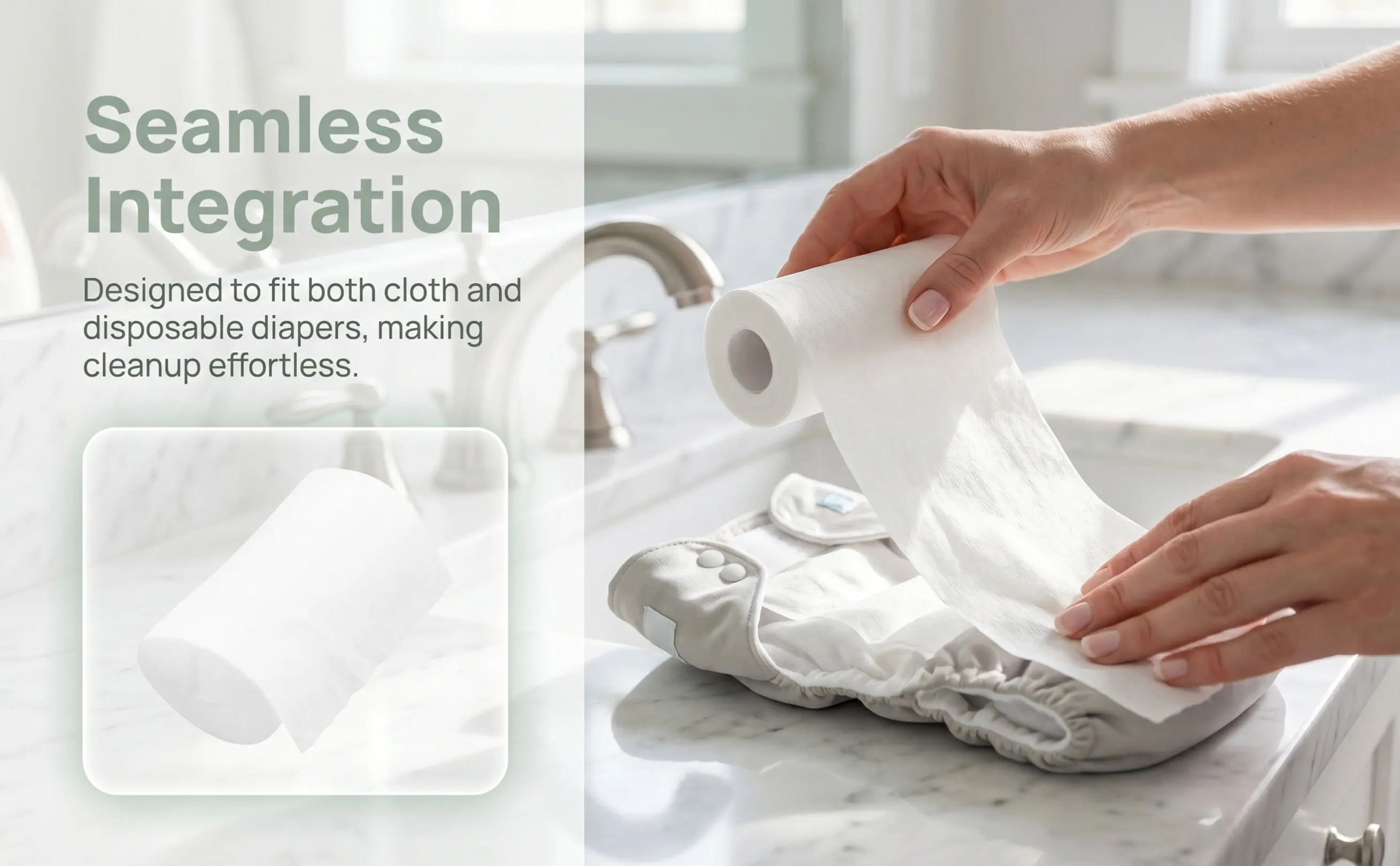 100Sheets Baby Diaper Liners Flushable Biodegradable Bamboo Cloth Diaper Inserts Disposable Diapers Baby Accessory