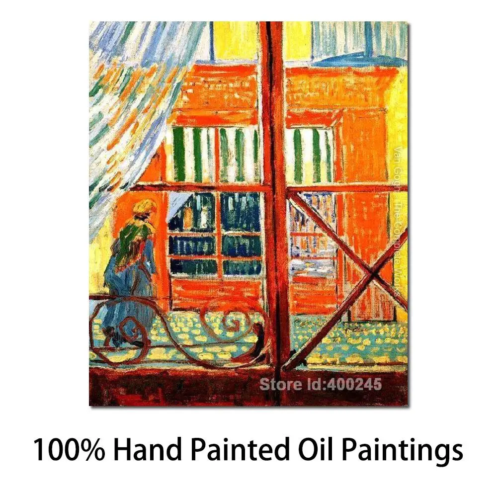 

Hand Painting Art A Pork Butchers Shop Seen from A Window of Vincent Van Gogh Reproduction Oil Canvas Handmade High Quality