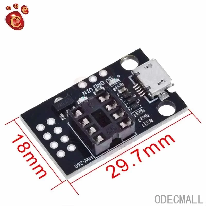 ATtiny13A / ATtiny25 / ATtiny45 / ATtiny85 Pluggable ATTINY Development Programming Bare Board