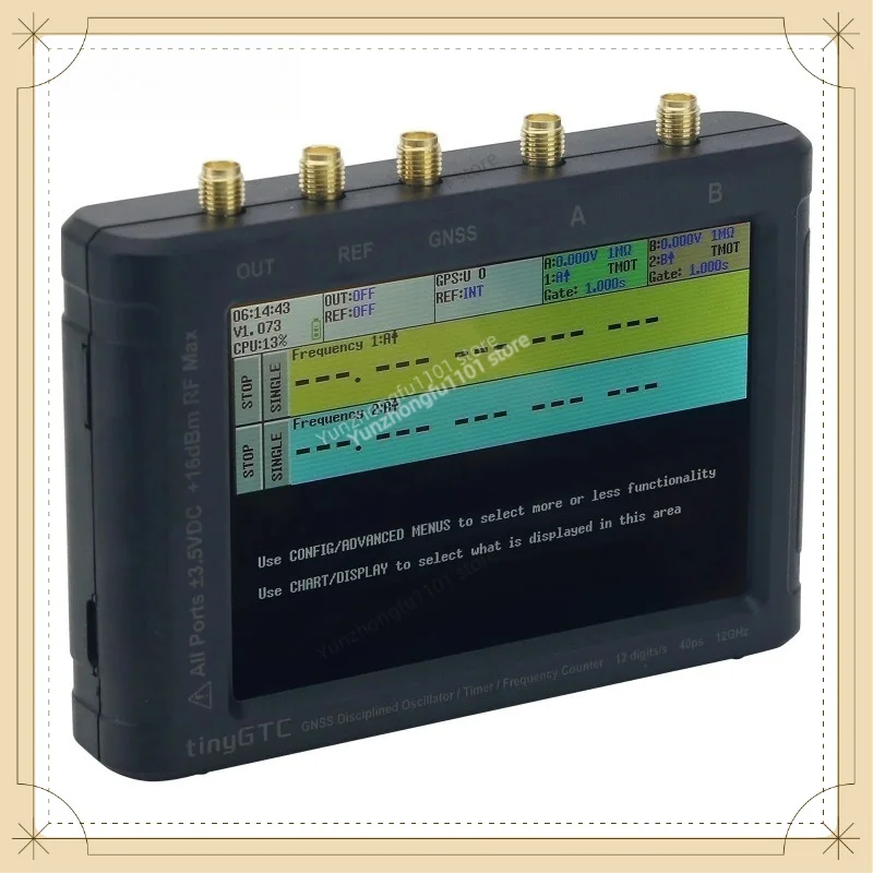 ZC407 ZC412 Portable Frequency Counter 0.1Hz‑7GHz/12.8GHz 12Bit Resolution Built‑in GNSSDO GPSDO Handheld RF Frequency