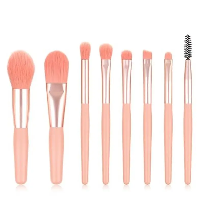 Ensemble de mini pinceaux de maquillage pour femme, fond de teint, fard à joues, surligneur, fard à barrage, doux, moelleux, correcteur, mélange Kabuki, outil de beauté, 8 pièces