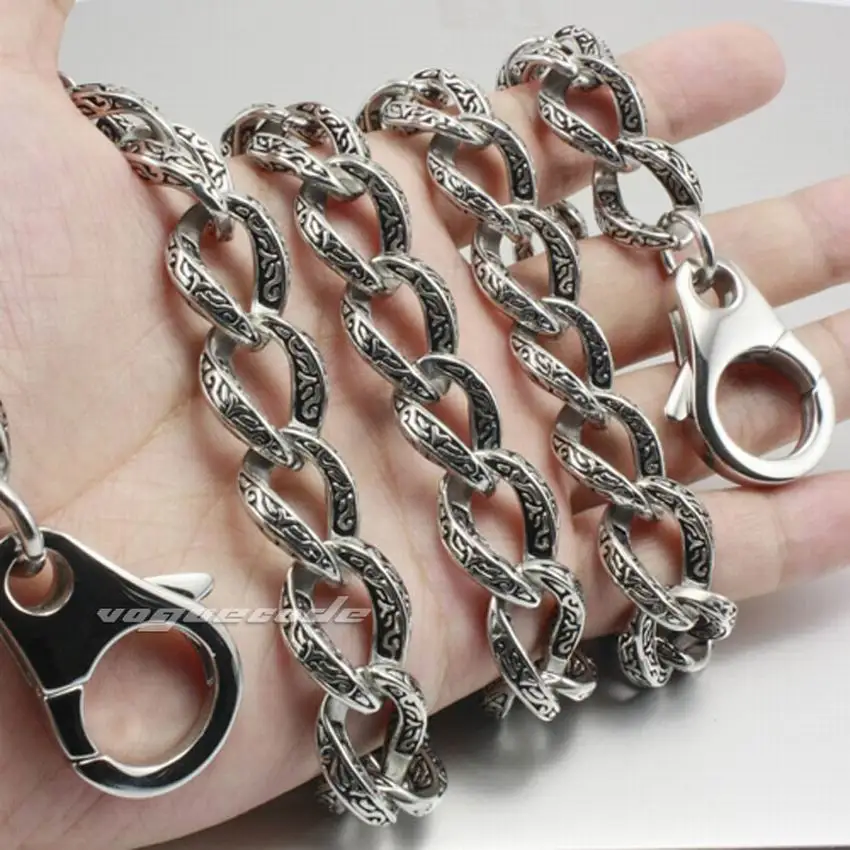 Biker KeyChain Stainless Steel Rock Wallet Chain Punk Accessory 5A010WC 16~36