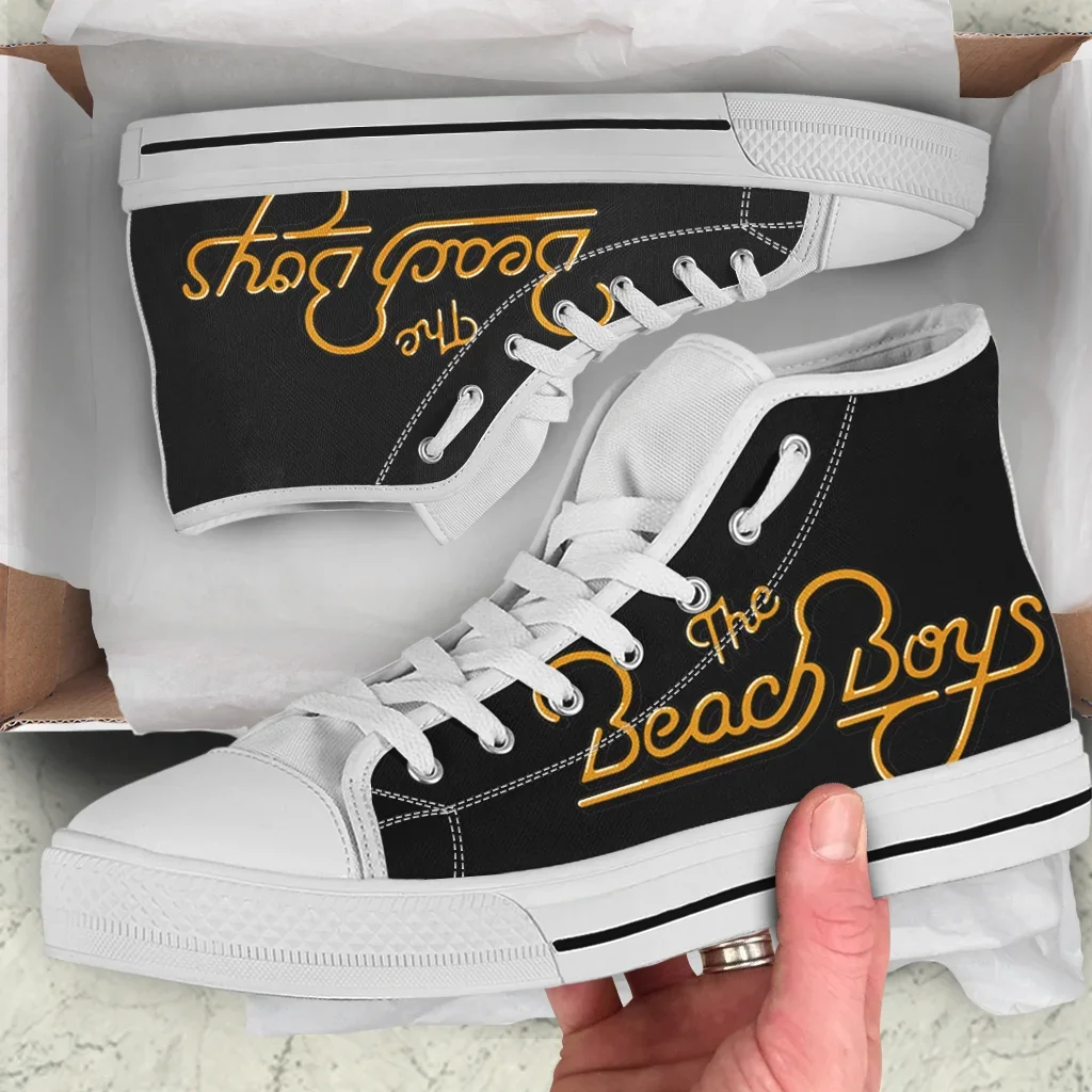 Hot Cool Fashion Funny New Summer High Quality Sneakers Casual Shoes Men Women The Beach Boys Band High Top Classic Board Shoes