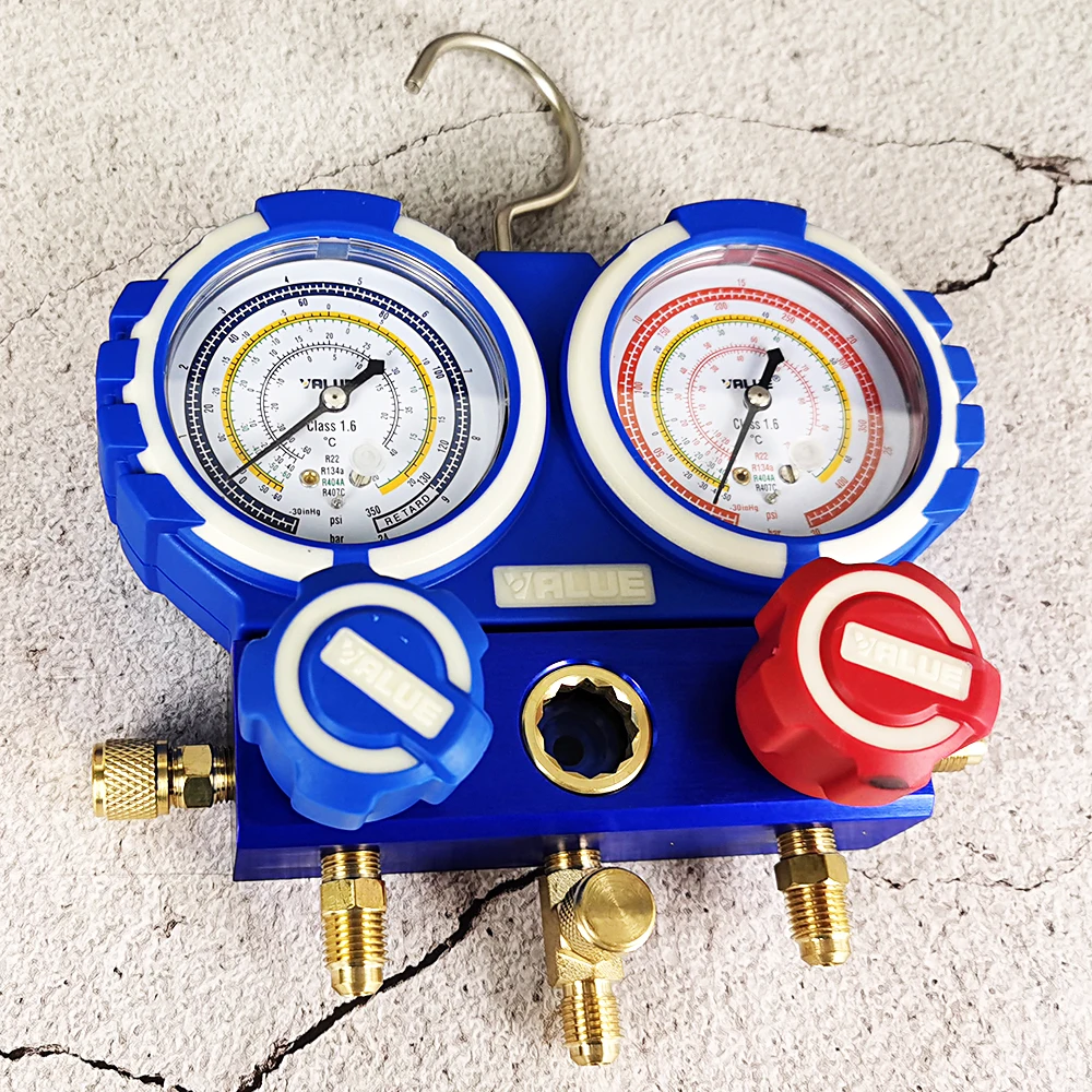 Klimaanlage Fluorid Meter Set Tisch Gruppe Kältemittel VMG-2-R22-B Kältemittel Kältemittel Manometer