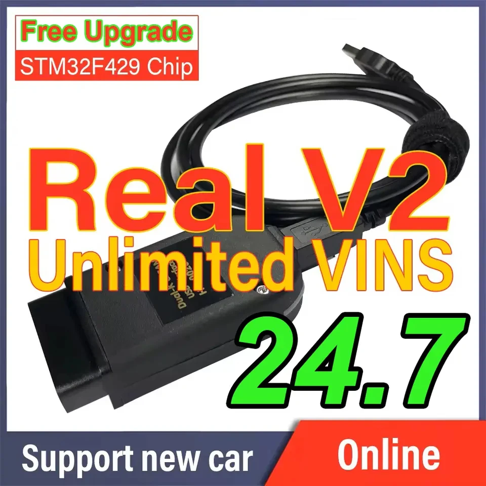 2025 VCDS 24.7 VAG Scanner Tool Cable OBD2 Diagnostic Multi-Language HEX V2 Wesheu VCDS VAG COM For Audi SKODA VW Car