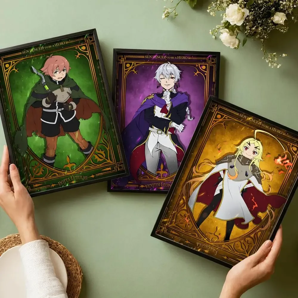 S-Sentenced To Be A Hero Poster Stickers Painting Self-Adhesive Mural HD Wall Decals For Bedroom Living Room Home Decor Gift