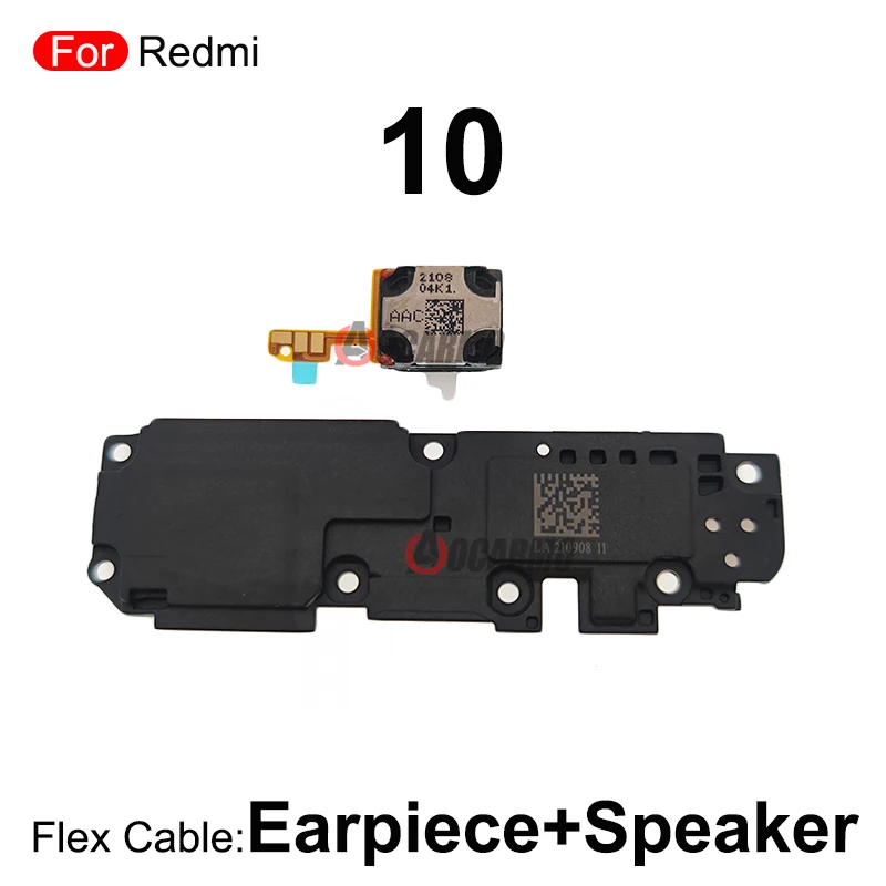 For Redmi 10 10A 10C Top Earpiece Ear Speaker + Bottom Loudspeaker Buzzer Ring Flex Replacement Repair Parts