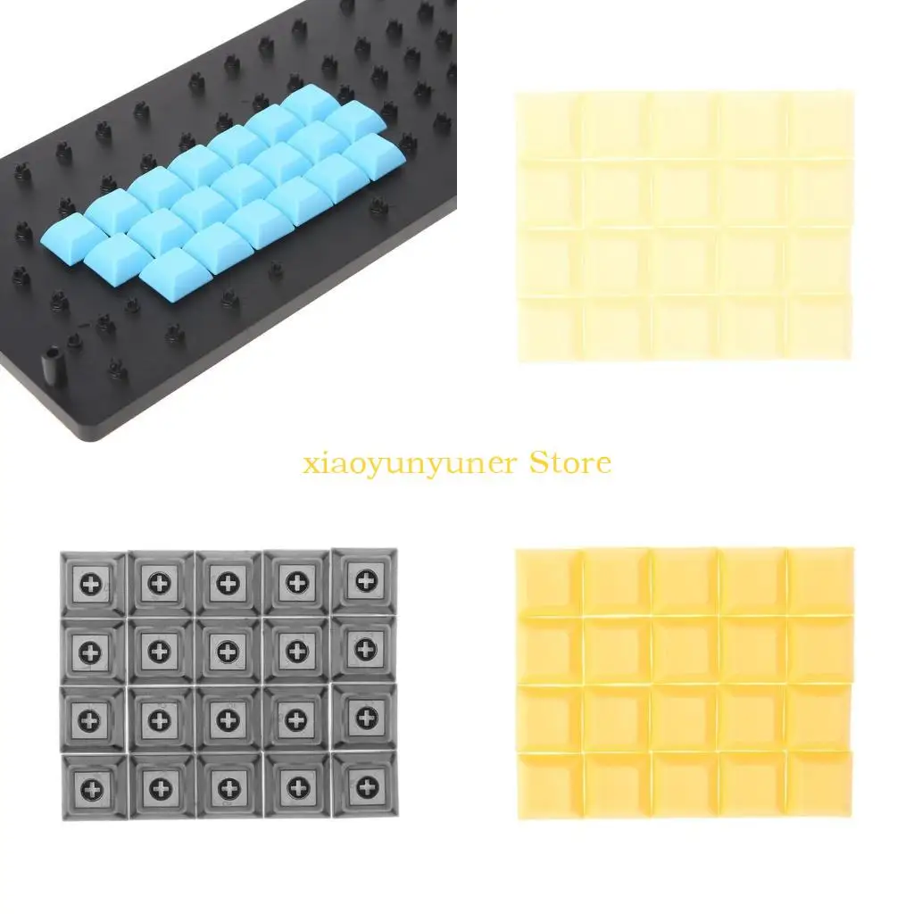 P9JB 20 Keys PBT Keycap DSA Profile 1U Not Engraving Blank for Key Cover Unique Character for Key Button for Mechanical Keybo