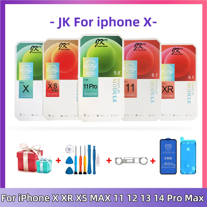 JK FHD Incell Oled Screen For iPhone X XR XS Max Lcd Screen Display Replacement For iPhone 11 12 13 14 Pro Max Oled With Gift