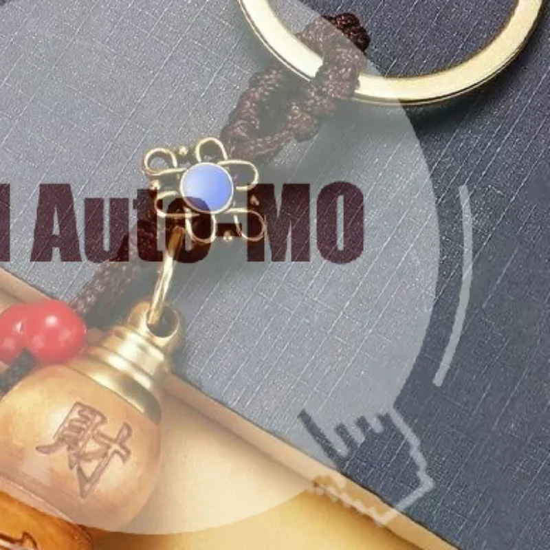 Paulownia Wood Wealth Blessing Gourd Keychain 1Pcs Handmade Lucky Pendant for Car Key Bag Home Decor Holiday Gift