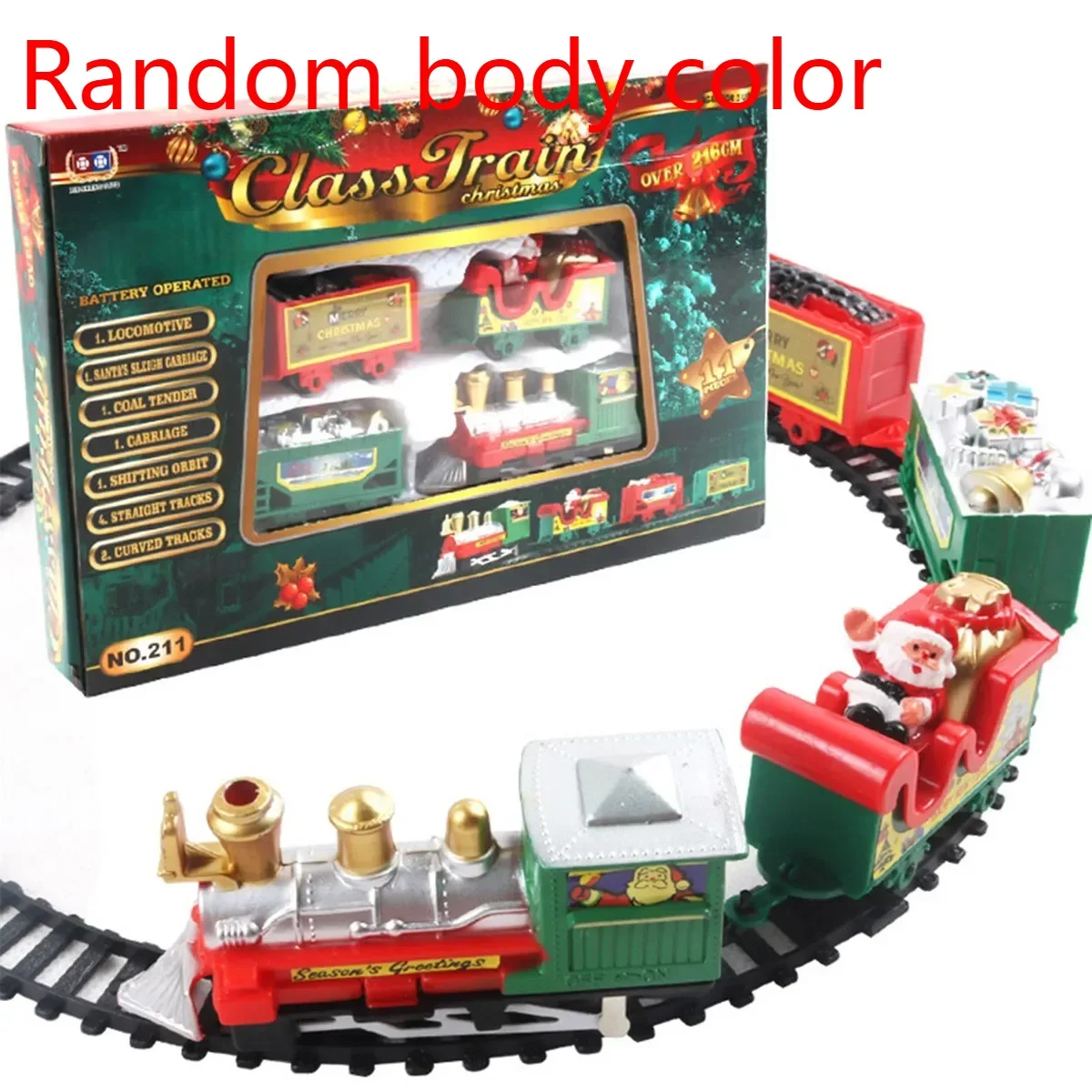 Realistic Electric Train Set,Easy To Ass-emble & Safe For Kids Gift & Party Home Tree Decoration toy