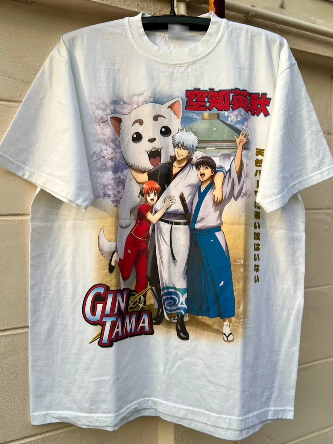 Gintama Silver Soul American Retro Short Sleeve T-Shirt Cityboy Shoulder Drop Japanese Anime Tee Breathable Loose Fit Youth S...