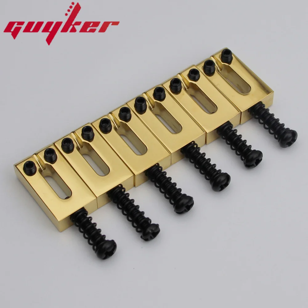 New Gold 10.5MM Stainless Steel Primary Color Polishing Guitar Tremolo Bridge Saddles For ST