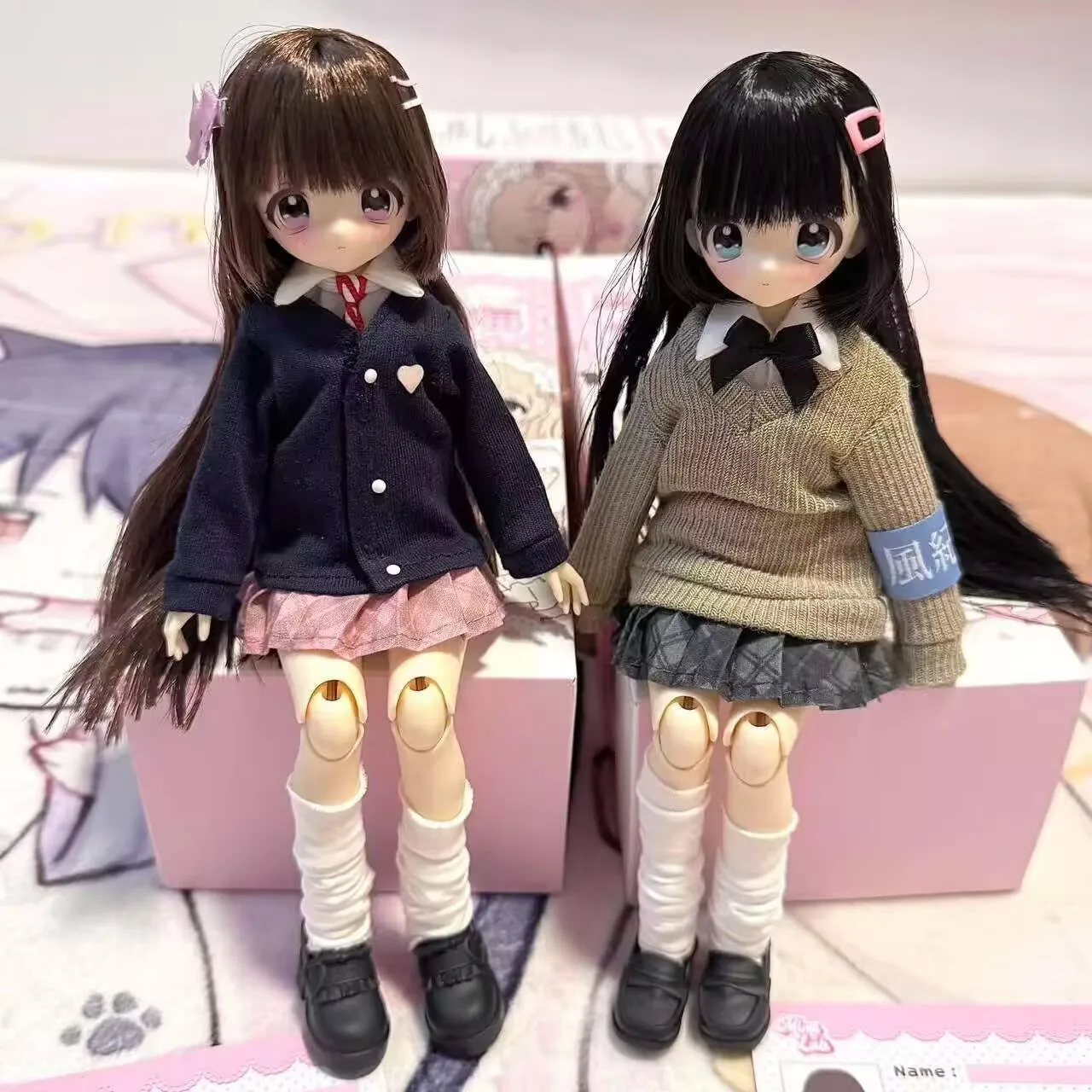 

Dont Touch My Bangs BJD Blind Box 1 6 Scale Movable Joint Doll Rubber Hair Transplant Set Collectible Art Figure Desktop Decor