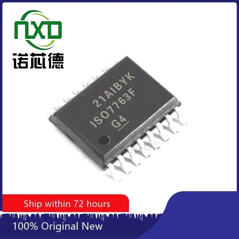 Free shipping  10PCS/LOT ISO7763FDWR ISO7763F SOP16  Six channel digital isolator chip Brand new original