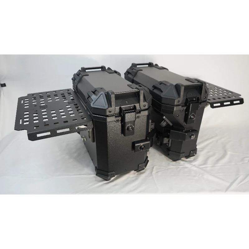 Factory Direct 36L Dual-Wing Foldable Armored Motorcycle Side Box Impact-Resnt Pressure-Proof  Universal Fit for Long Trips