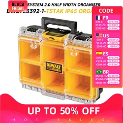 DEWALT DWST83392-1 ToughSystem 2.0 Half Width Organiser Portable Storage Tools Accessories Parts Box