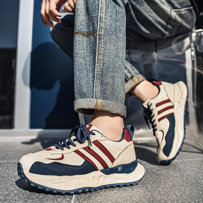 

Мужские кроссовки в стиле колорблок, модные массивные кеды в уличном стиле