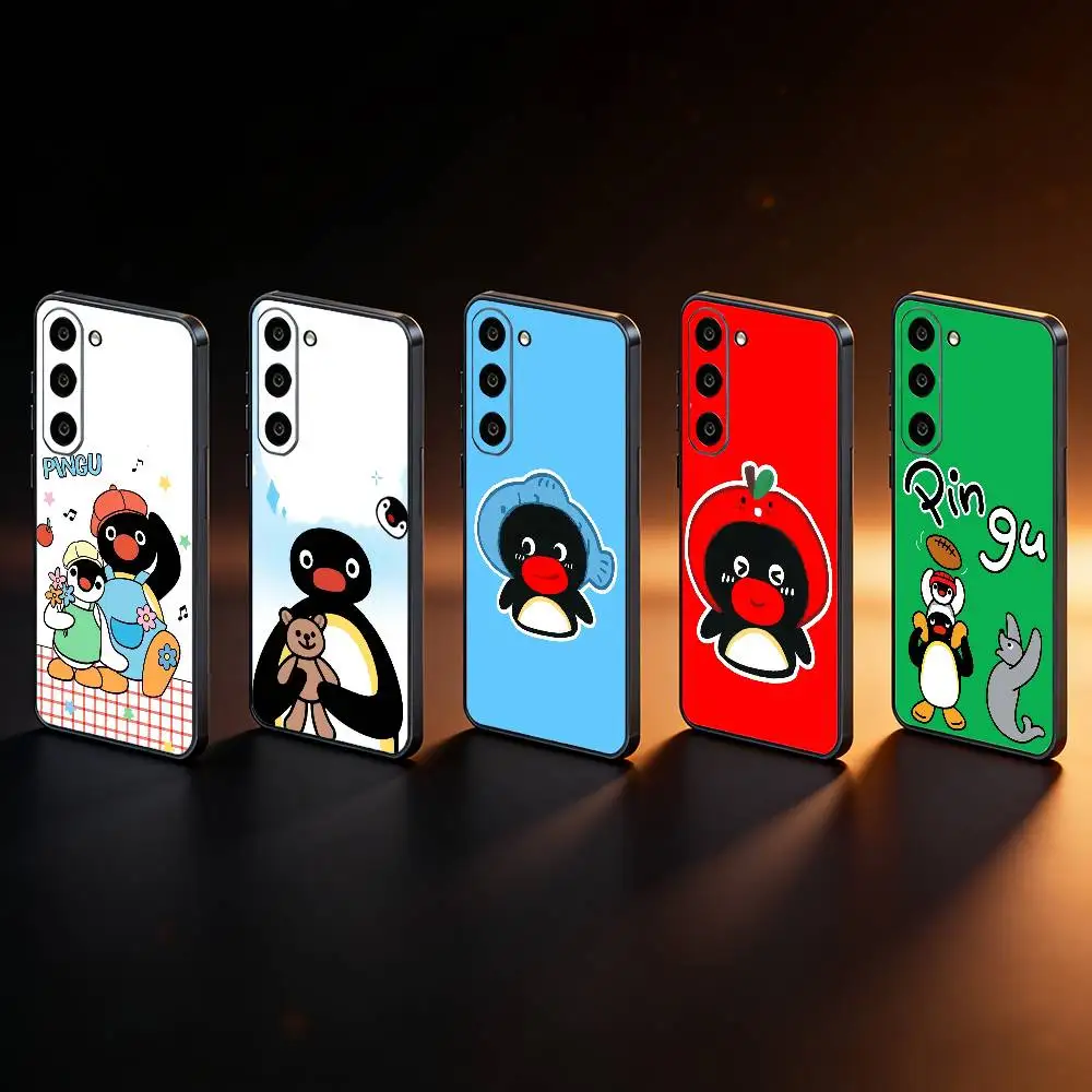 Cartoon Cute Pingu Penguin   Phone Case For Samsung Galaxy A73,A72,A71,A70,A53,A52,A51,Others Soft Black Cover