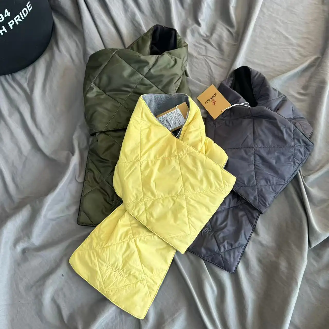 

Теплый уличный осенне-зимний шарф с вышивкой букв, удлиненный прямоугольный, из хлопка и полиэстера, в корейском стиле