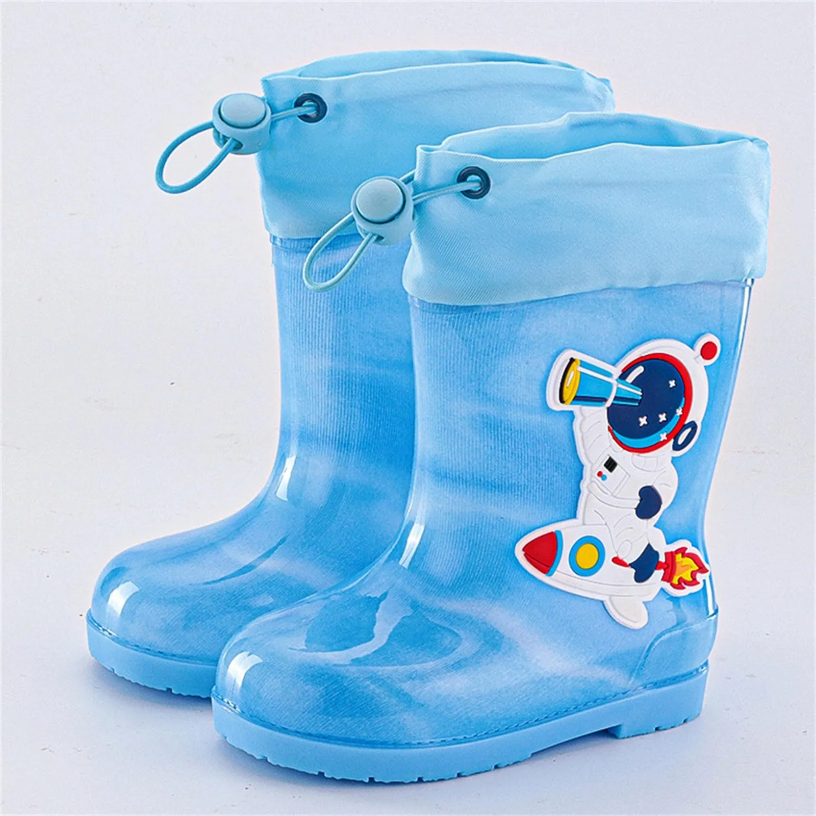 Children\'s Rain Shoes 2024 New Galoshes Cartoon Boys And Girls Baby Cartoon Rain Boots Non Slip Water Shoes Kids Mid Calf Boots