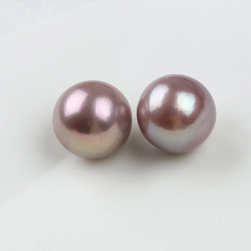 

12-13mm Edison Round Freshwater Pearl Beads Wholesale For Earring Making