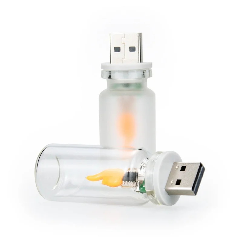 Flackernde Flammen-Glühbirne USB Vintage-Feuereffekt-Lampe Deko-Heimbeleuchtung Warmweiße LED-Kerzenbirne Realistisch Blinkende Kunstlichtquelle – Detail 8