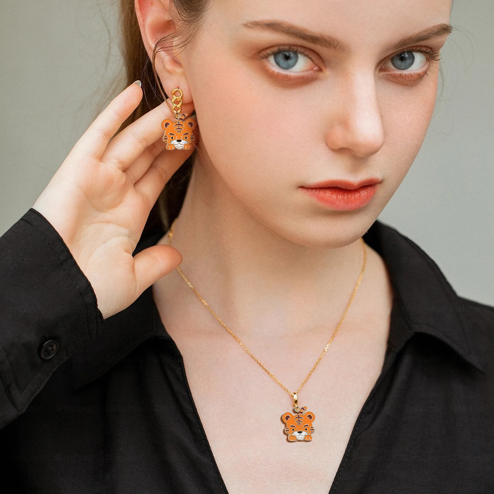 10 шт., милый шарм в виде головы тигра, металлический кулон «сделай сам», для изготовления ювелирных изделий, рождественский подарок для девочек и мальчиков