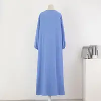Femmes robes Maxi amples Robe musulmane printemps automne femme manches longues décontracté solide poches Robe longues robes Mujer robes 6