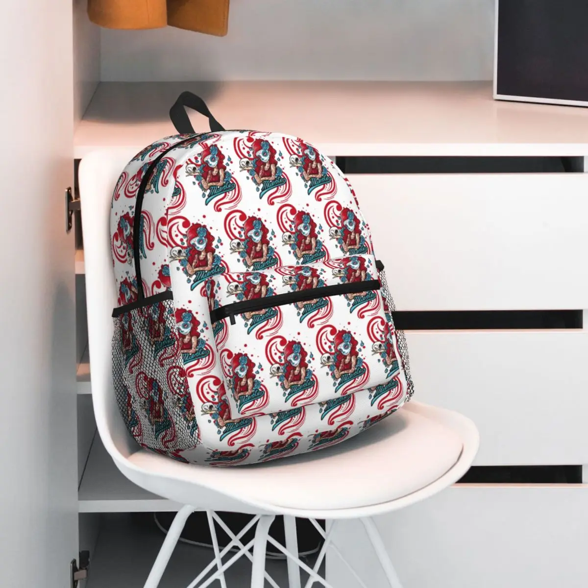 

Girls Skull Tattoo Art Gothic Day Of The Dead Backpack Student BookBag Kids School Bag Laptop Shoulder Bags for Men Women