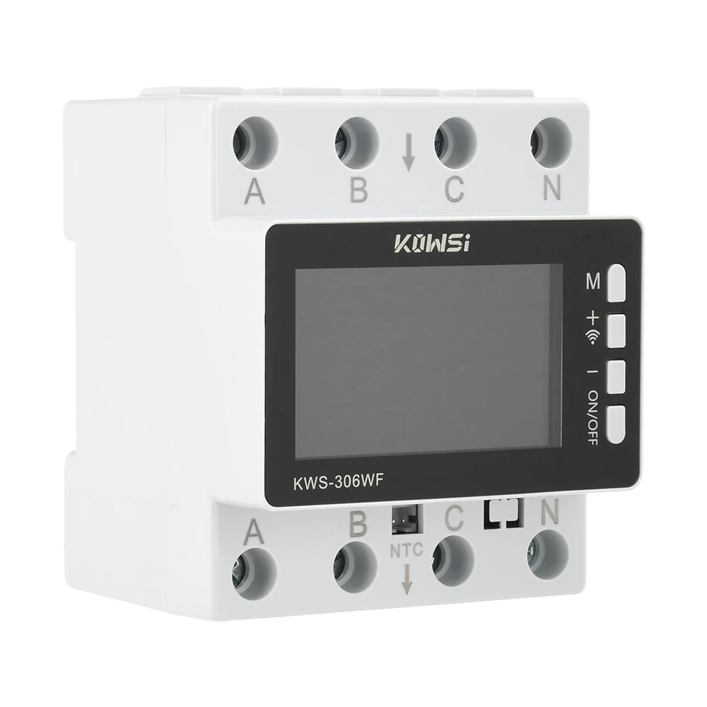 KWS-306 Tuya WIFI الذكية الجهد متر التيار المتناوب 85-290 فولت الجهد الحالي الطاقة متر مفتاح ذكي كيلووات ساعة قياس قطاع دارة الموقت