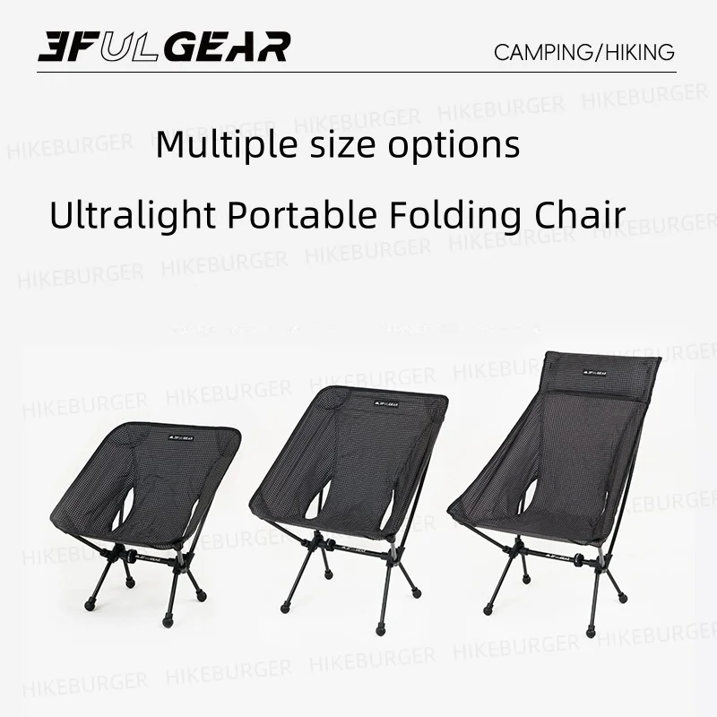 3F UL GEAR Sedia pieghevole portatile ultraleggera per esterni da campeggio Durevole UHWMPE Pesca Moon Chair Sedia da spiaggia da viaggio Zaino