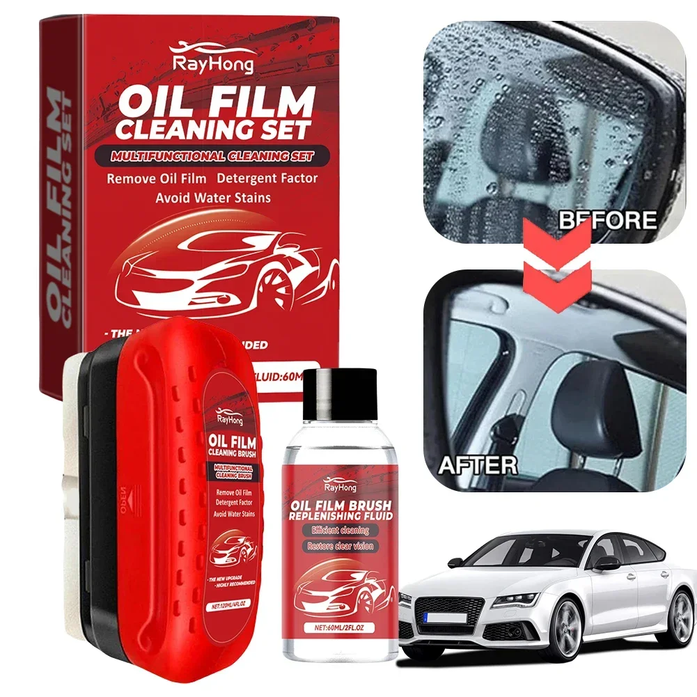 Motorcycle Oil Film Cleaning Brush Prevents Rain And Fog Universal Glass Cleaning Wipe Board Improves Clarity Water Repellant