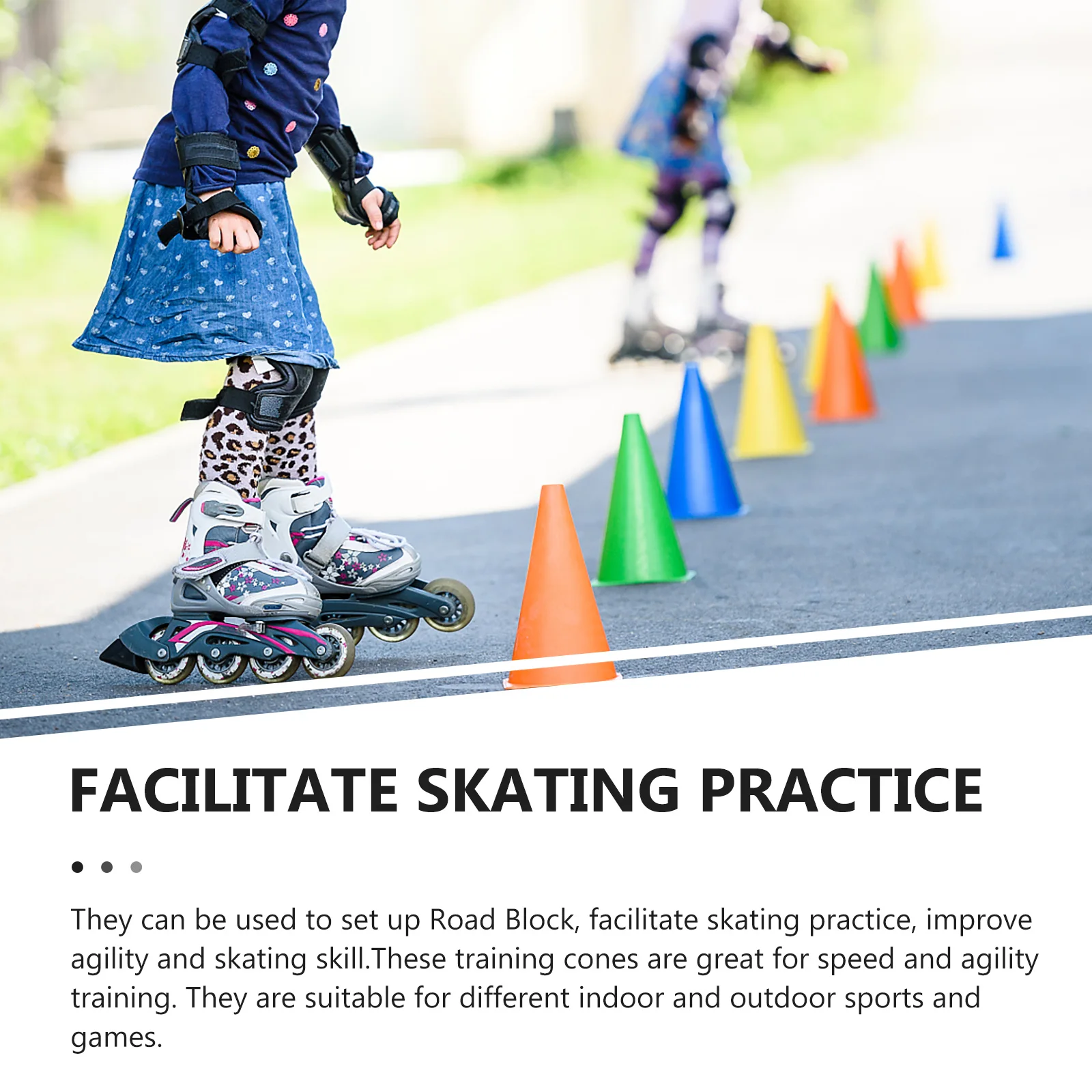 

20 Pcs Roller-skating Pile Barrier Sports Obstacle Setting up Safety Cones Training Markers Ice Skates Obstacles Plastic Soccer