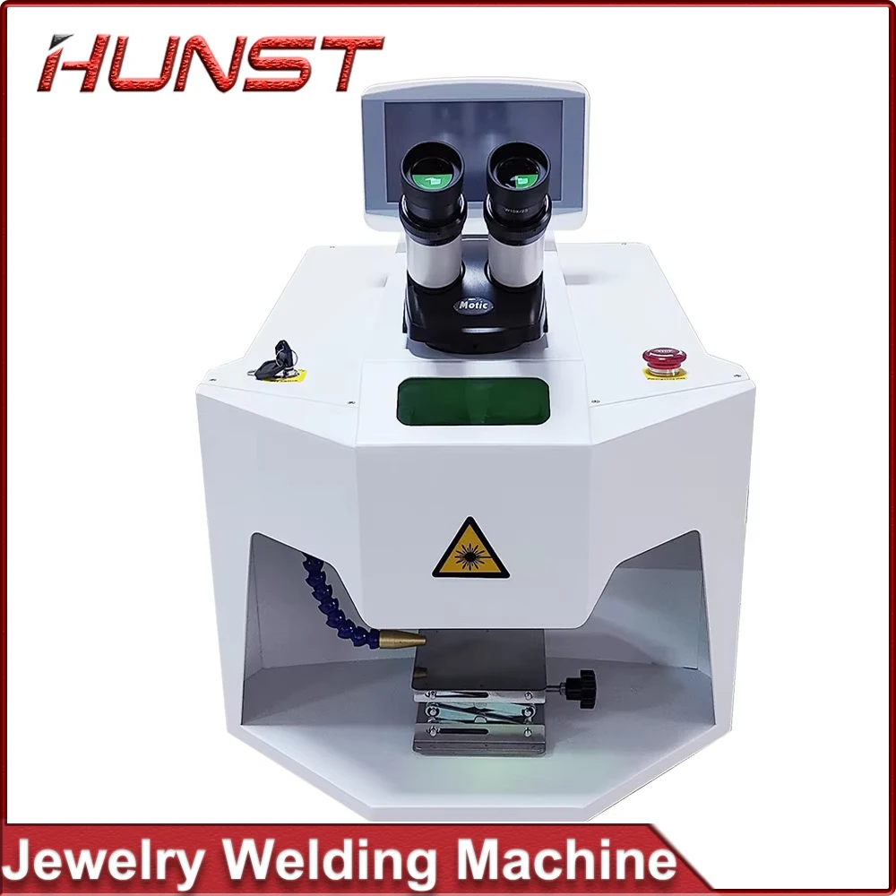 HUNST 200W Jewelry Laser Spot Welder Laser Welding with HD CCD Microscope for Gold and Silver Chain Link Pendant Ring Medical