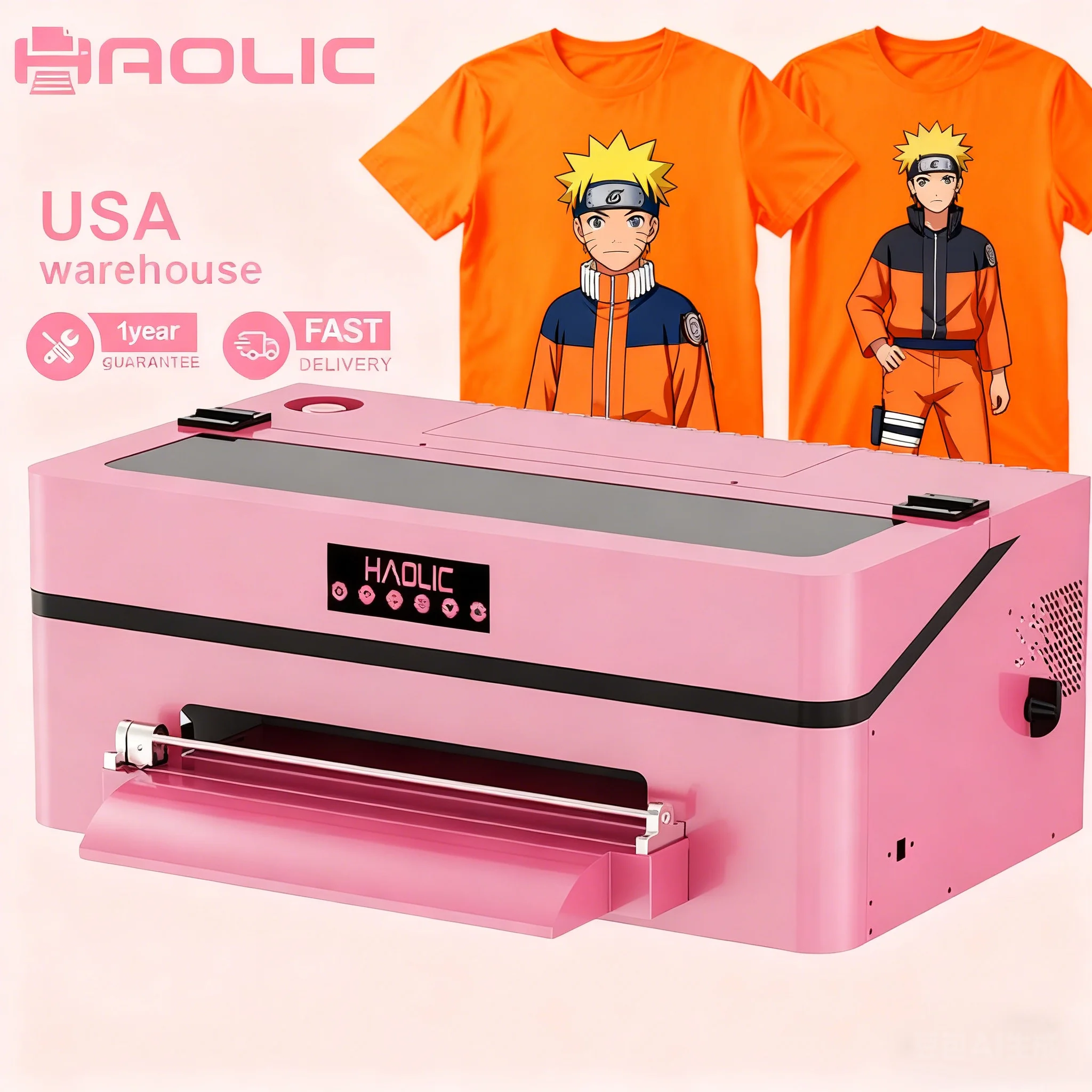 Sublimation Printer A3 Dtf - Принтер A3 DTF розового цвета для