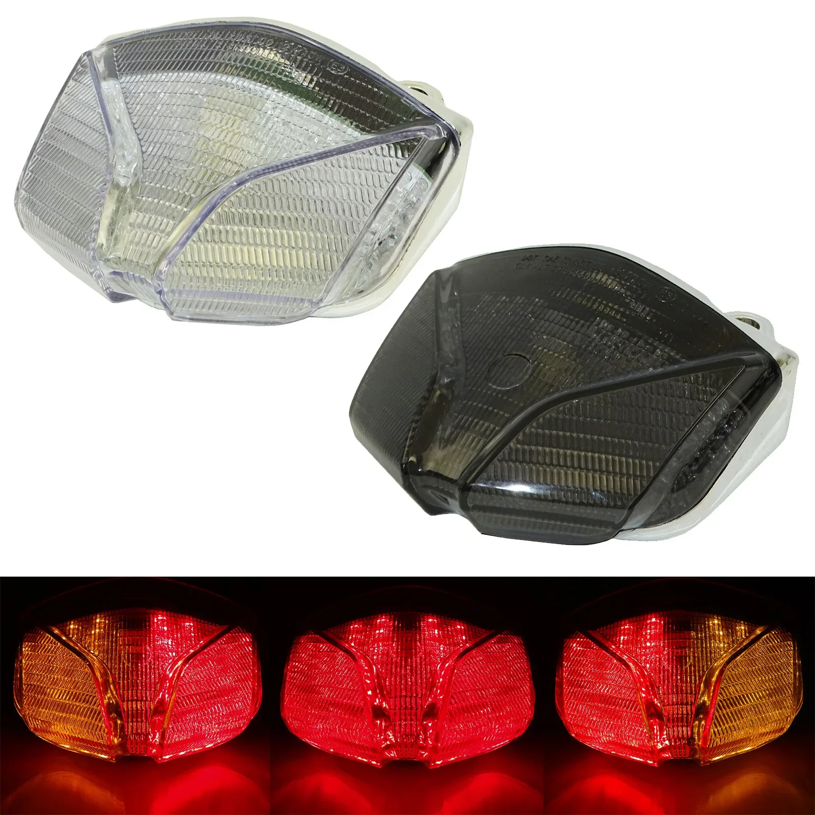 QMSTART Racing E-Mark LED Integrated Tail Brake Turn Signal Light For MV Agusta Brutale 750 910 989 1078, F4 750S 1000 1999-2009