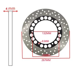 Motorcycle Rear Brake Disc Rotor For Yamaha FZR1000 Genesis 86-89 FZR1000R 94-95 FZS1000 Fazer 01-05 MT-01 MT01 05-16