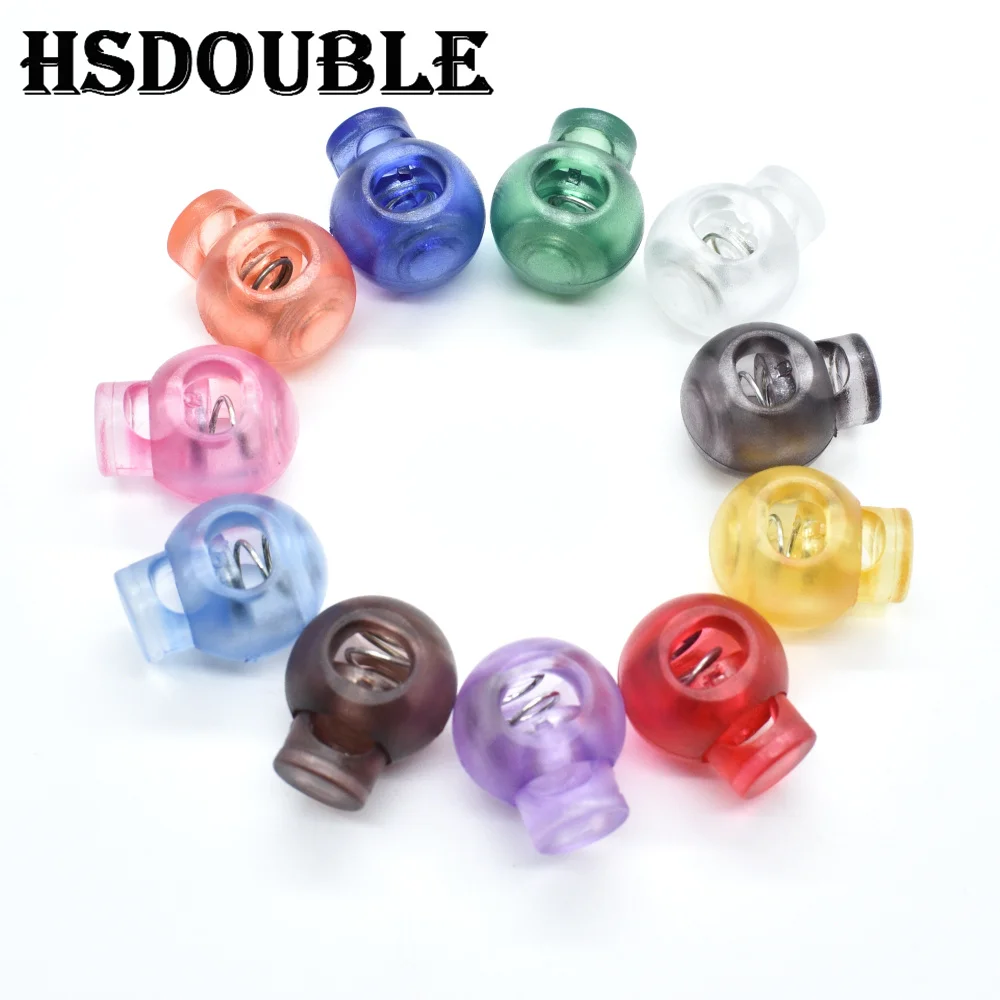 Mixed Colorful Cord Lock Toggle Clip Stopper Plastic Transparent Clear Frost Apparel Sportwear Shoes Lace