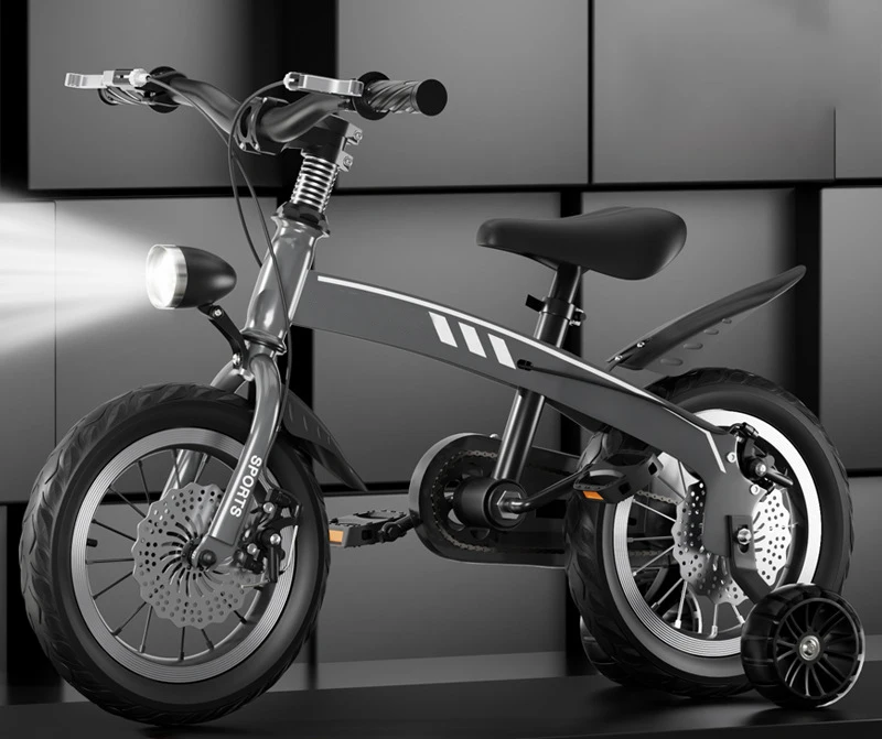Vélos pour enfants avec lumières 2-8 ans garçons filles 12 "-16" vélos à double frein à disque