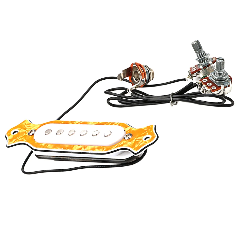 

Pickup Acoustic Folk Guitar Pickups System Instruments Parts Accessories Yellow Bridge