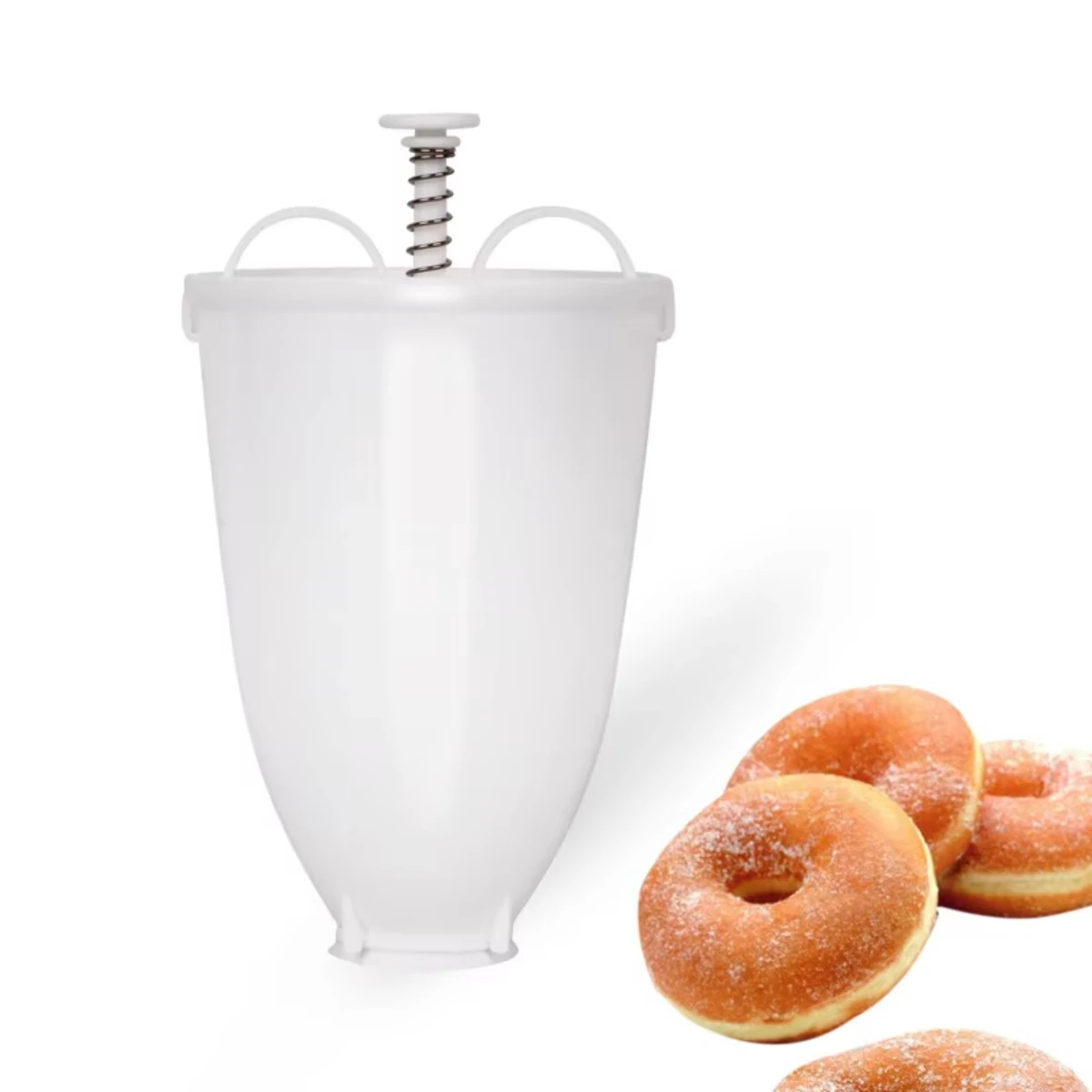 

Portable Donut Mould Easy Fast Donut Maker Manual Waffle Dispenser Doughnut Maker Cake Mold Biscuit Cookies Diy Baking Tool Mold
