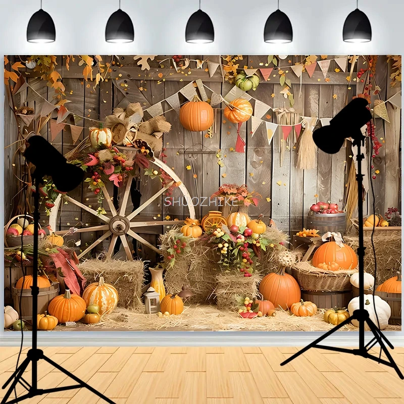 Thanks Giving Day Spring Easter Photography Backrops Kid Birthday Party Portrait Decor Backdrop Photo Studio Background DS-08