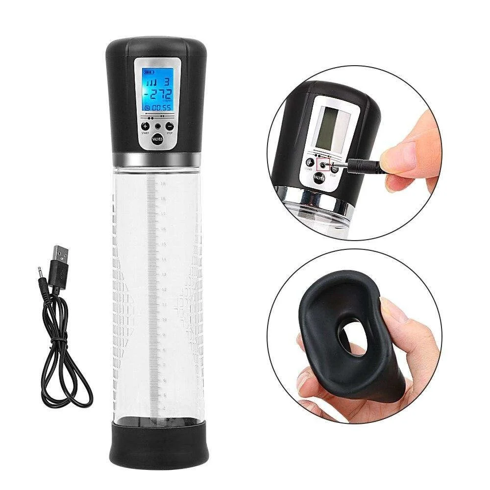 Penis Pump Transparent Cup Automatic Masturbator Man Blowjob Xnxx Toys Ffleshlight Male Penis Trainer Sex Shop SEX073