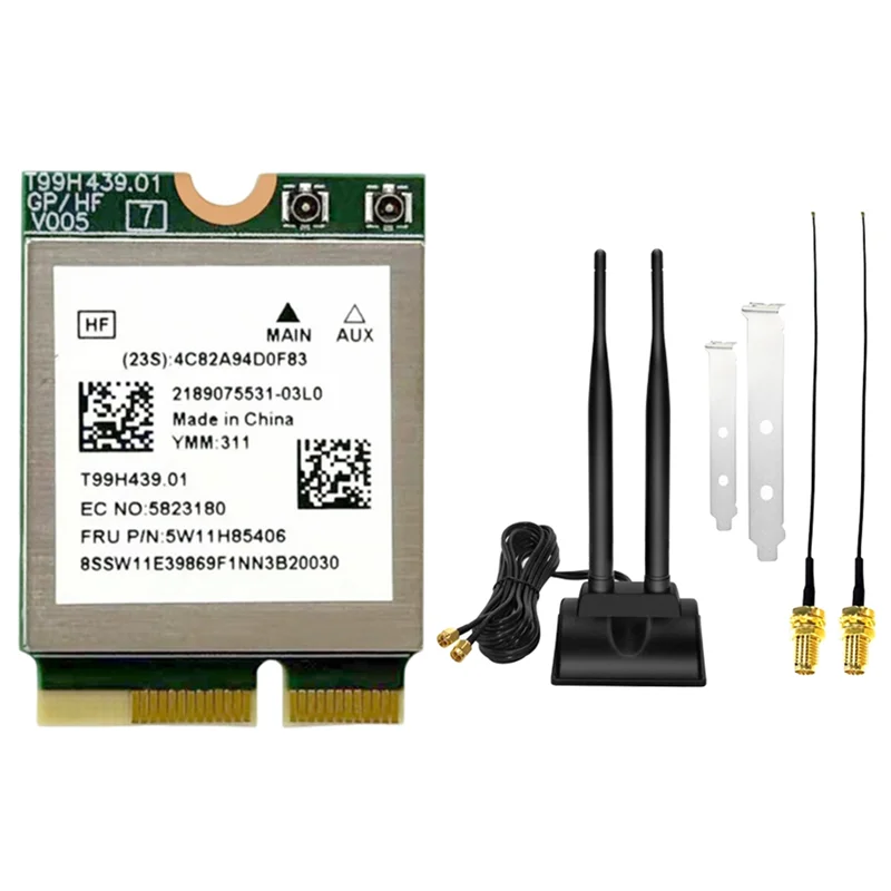 

3CGRO-MT7927 Wifi 7 M. 2 Wireless Card Tri-Band 2.4G/5G/6G 8774Mbps Wifi7 Network Card Bluetooth 5.4 Gigabit