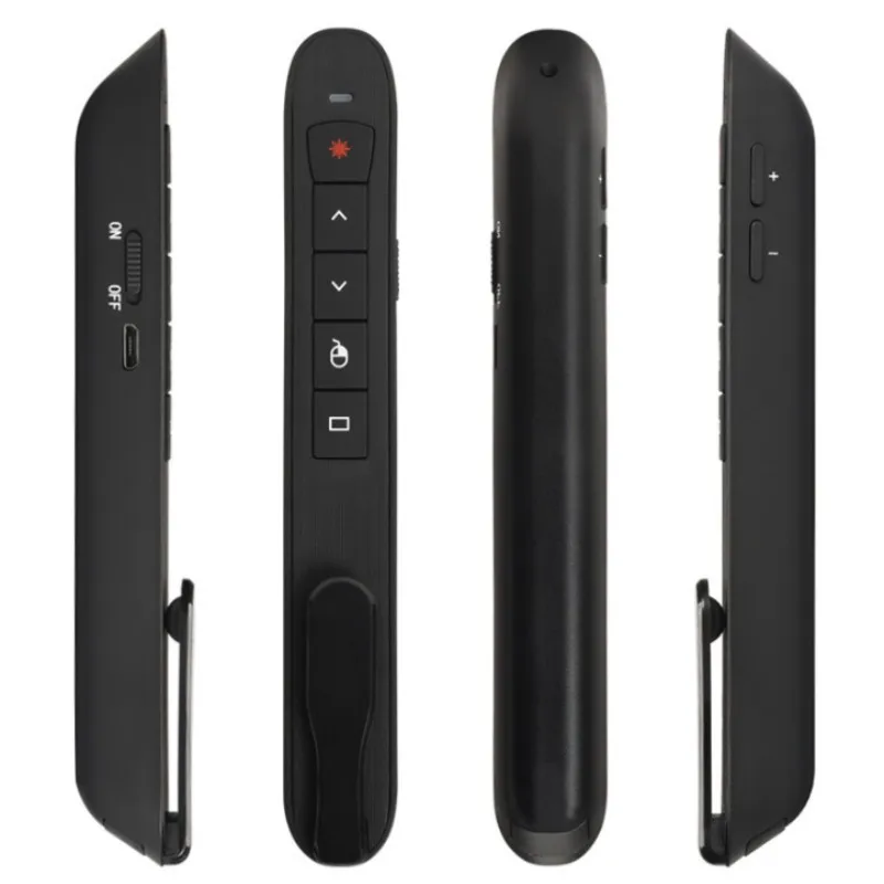 

Rechargable 2.4G Wireless presentation Pointer Pen with Air Mouse, PowerPoint Presenter Remote Control PPT Clicker Pen