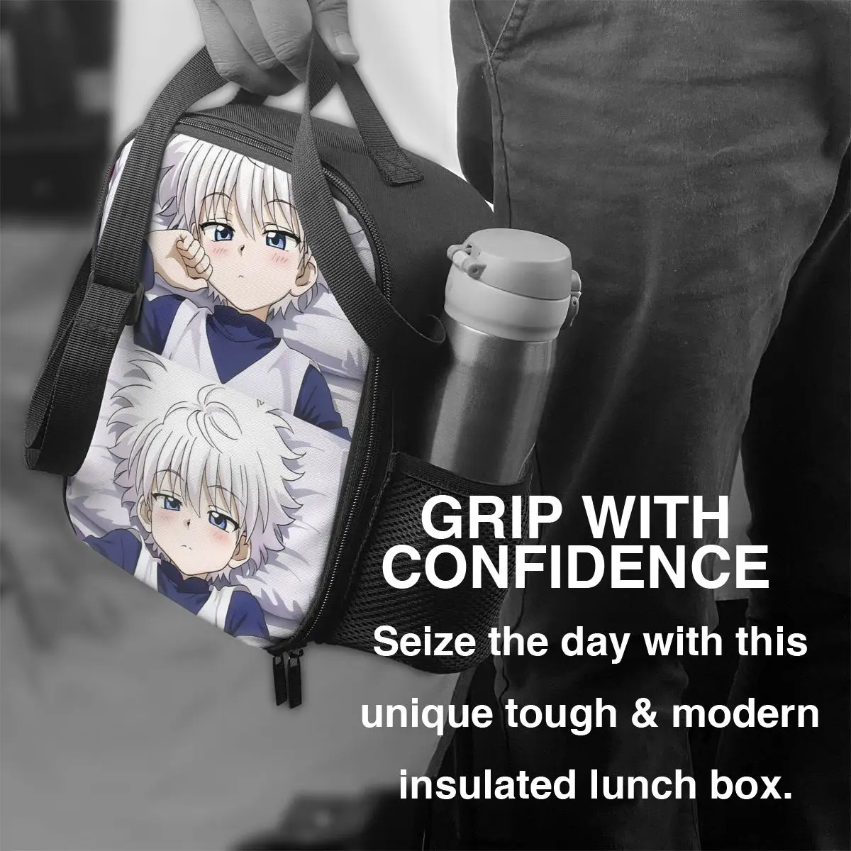 أنيمي هنتر X هنتر أكياس الغداء معزول بينتو صندوق مقاوم للماء حقيبة حمل الغداء أكياس نزهة حقيبة حرارية للمرأة طالب السفر