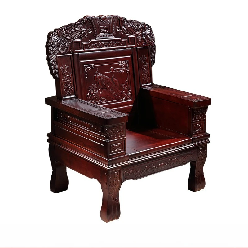 

Redwood all-solid wood sofa, coffee table TV cabinet combination, Chinese living room