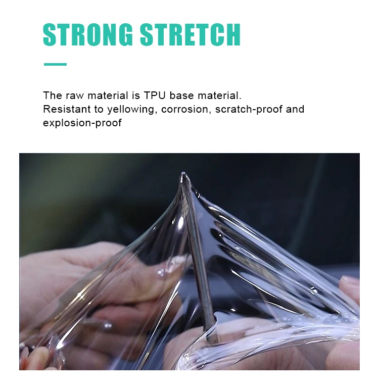 8-mil hydrofobe hoge heldere anti-kras zelfherstellende auto voorruit TPU voorruit beschermfolie