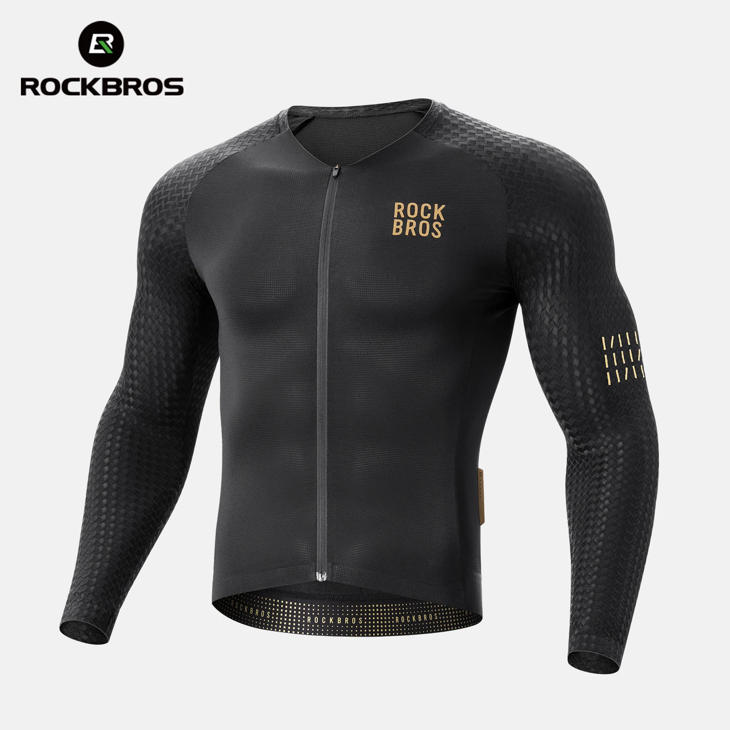 

ROCKBROS Cycling Jersey Spring Autumn Lightweight High Elasticity Long Sleeve Bicycle Jersey Wicking Breathable MTB Bike Jersey